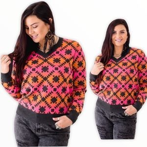 LAST 1 Crazy Train NWT Aztec Sweater Boutique
